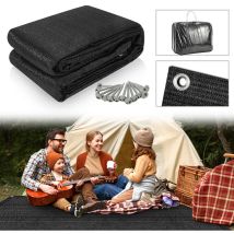 Jopassy Tapis d'extérieur Tapis de Tente Tapis de Voyage de Camping Tapis de Auvent Caravane 300X400cm Noir
