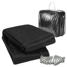 Jopassy - Tapis d'extérieur Tapis de Tente Tapis de Voyage de Camping Tapis de Auvent Caravane 300X500cm Noir