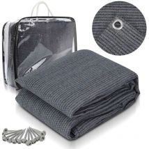 Jopassy - Tenda da sole impermeabile tappeto campeggio tenda terra all'aperto telone picnic copertura caravan - Grigio - 300x300cm