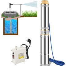 Jopassy - swanew Tiefbrunnenpumpe Brunnenpumpe 4000L/h 370W Passend 4.7inch Edelstahl 20m Kabel