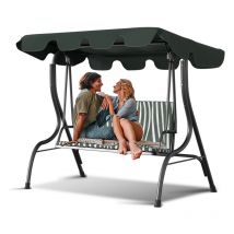 Jopassy - Toit de remplacement Auvent de remplacement pour la balançoire des 3 passagers Résistance aux uv vert 210x145cm