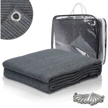 Toldo impermeable alfombra camping tienda suelo lona exterior picnic cubierta caravana - Gris - 250x350cm - Jopassy