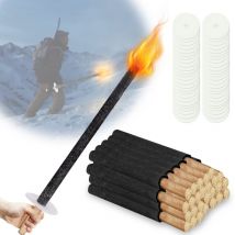 Jopassy - Torce Torcia di cera con manico lungo Protezione della mano Torce da giardino Set 150 pezzi Tempo di combustione 90 min