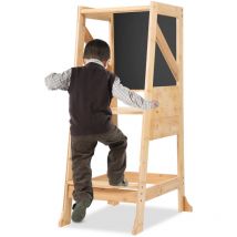 Jopassy - Tour d'observation pour enfants, tour d'apprentissage Montessori avec tableau noir et marches de séparation