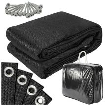 Jopassy - Vorzeltteppich viele Größen - Zelt Teppich, Zeltunterlage Camping für Outdoor, Anti Rutsch als Gras und Rasenschutz - Schwarz - 250x600cm