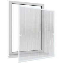 Zanzariera finestra telaio in alluminio zanzariera schermo protezione uv impermeabile 80x100CM Bianco - Jopassy