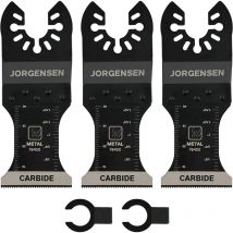 JORGENSEN Lame de Scie Oscillante 5 Pièces, Coffret des Accessoires d'Outil Multifonction Oscillant, Lame de Scie Universelle, Coupe pour Bois,