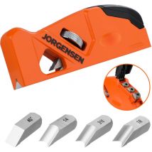 Jorgensen - Raboteuse à Chanfreiner avec Lame à 45 Degrés+3/5/6mm, Rabot d'Angle de Menuiserie pour le Travail du Bois, Rabot Manuel pour Menuisiers,