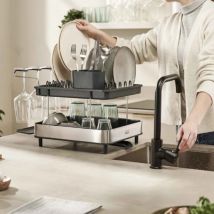 Joseph&joseph - Joseph Joseph Excel Égouttoir à vaisselle à 2 niveaux en acier, inox (851647)