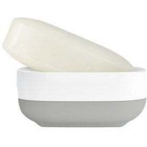 Joseph&joseph - Joseph Joseph - Porte-Savon de Salle de Bain Compact et Peu encombrant, Base antidérapante, Blanc/Gris (70511)