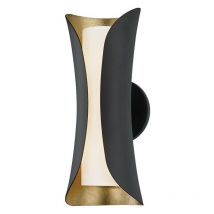 Josie 2 Light Wall Sconce Gold, Black, Glass