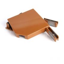 Avosdim - Paire de Joues de coffre pour Volet Pan coupé 45° - 180mm - Marron