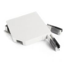 Paire de Joues de coffre pour Volet Pan coupé 45° - 180mm - Blanc