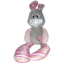 Peluche Lapin gris pieno 50 cm, pour chien - Flamingo