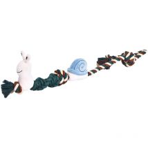 Jouet corde et peluche escargot