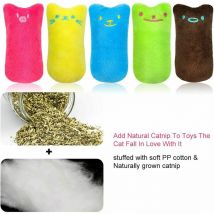 Jouet en Peluche Catnip, Jouet Chat Herbe à Chat, à Mâcher et à Nettoyer Les Dents, Appropriés pour Les Jouets pour Chat d'intérieur, Ensoleillé