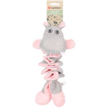 Jouet Hippopotame Rose Filsy 34 cm pour Chiot Flamingo