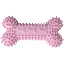 Jouet os pour chiot tpr Rose : 14 cm