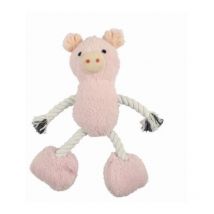 Jouet peluche cochon sonore pour chien Rose 25x30 cm
