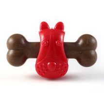 Bite Toys Dog Molar Stick Dents Cleaning Artefact Anti-Bite Dog Toys(rouge)