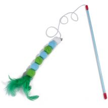 Jouet pour chat chaton Jouet interactif Jouet pour chat doux en plumes et clochettes