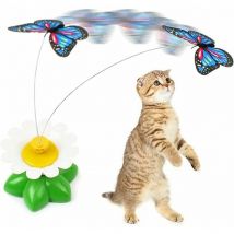 Jouet pour chat -Triomphe Jouet interactif pour chat - Papillon - Exercice amusant - Électrique - Rotatif - Automatique - Jouet pour chat