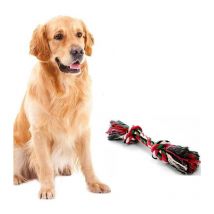 Jouet pour Chien Corde Coton Jeu dentaire 20 cm Os à Mâcher Hygiène Bucco-dentaire Nœuds