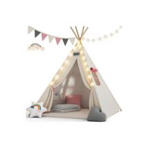 Le Poisson Qui Jardine - Jouet Tipi avec tapis rose pour enfants Jeu de jardin ou de chambre d'enfant