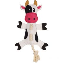 Jouet vache avec corde 38 cm pour chien Flamingo