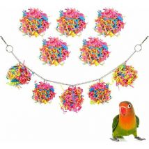 Jouets à Mâcher Oiseaux Boule Papier, Jouets d'oiseaux, Jouets à Mâcher d'oiseaux, Jouets de Perroquet d'Oiseau, pour Petits Perroquets,