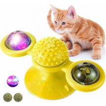 Fei Yu - Jouets pour chats, Jouet tourbillonnant, chat Moulin à vent Tourne-disque Jouet pour chat Jouet pour chat Scratching Tickle Crazy Game