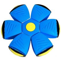 Jouets pour chiens Soucoupe volante Ball Pet Magic Deformation UFO Toy Sports de plein air Dog Training Equipment Dog's Play Flying (Bleu)