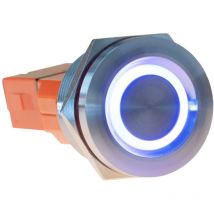 Joy-it - 22T-02 22T-02 Bouton-poussoir 24 v 2 a 1 x On/Off à accrochage rouge, bleu (ø x l) 25 mm x 22.7 mm IK10, IP68 1
