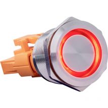 Joy-it - BUTTON22A-L-RD BUTTON22A-L-RD Tastschalter 250 v/ac 3 a 1 x Aus/Ein rastend Rot (ø x h) 24.80