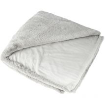Joy - plaid - 150x200cm - en fausse fourrure - gris clair