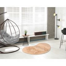 Lisa Design - Joy - tapis organique - fausse fourrure - corail - corail