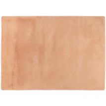 Lisa Design - Joy - tapis rectangulaire - fausse fourrure - corail - corail