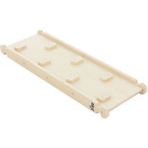 Rutsche für Kletterdreieck, Natur, Rutschbrett für Klettergerüst, Kletterrampe Holz mit 7 Griffen für Kletterbogen, Pikler Dreieck, Montessori