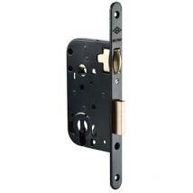 JPM 290000-02-01 Mortise lock MULTIBAT PE with black roller 50mm axis round tip with strike