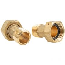 Js Wasserzähler Verschraubungen 1 1/4 Zoll Überwurfmutter X 1 Zoll Ag - 2-er Set
