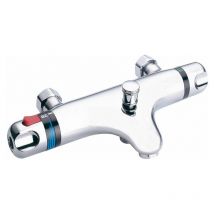 Just Taps Plus - jtp Contract Thermostatic Bath Shower Mixer Tap Pillar Mounted - Chrome
