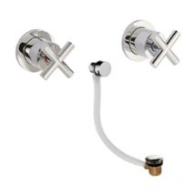 Just Taps Plus - jtp Solex Concealed Valves with Slim Click Clack Exofil Bath Waste - Chrome