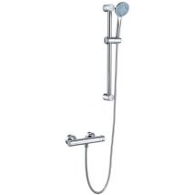 Just Taps Plus - jtp Torre Shower Valve with Shower Rail Kit and Front Fixing Brackets - Chrome