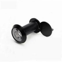 Judas de porte, 200°judas laiton avec cache de surveillance pour un montage dans des vantaux de porte de 35 mm-60 mm(1pcs,Noir)