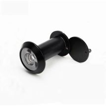 Judas De Porte, 200°judas Laiton Avec Cache De Surveillance Pour Un Montage Dans Des Vantaux De Porte De 35 Mm-60 Mm(1pcs,noir)