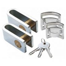 Cays - Set mit 2 Vorhängeschlössern für Jalousien mit Armbrust c-150i Schlüssel/gleiche Schlüssel