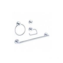Jgo. 4 accesorios baño crome Habitex ehlis