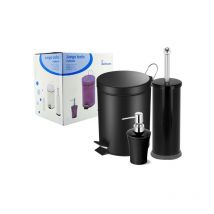 Juego baño 3PZ cubo 3L negro