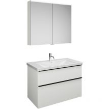 Eqio Set, compuesto por armario con espejos, lavabo de - Burgbad