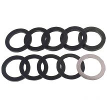 Leman - Juego de 10 anillos con un espesor de 1 a 10 mm de diámetro interior de 50 mm